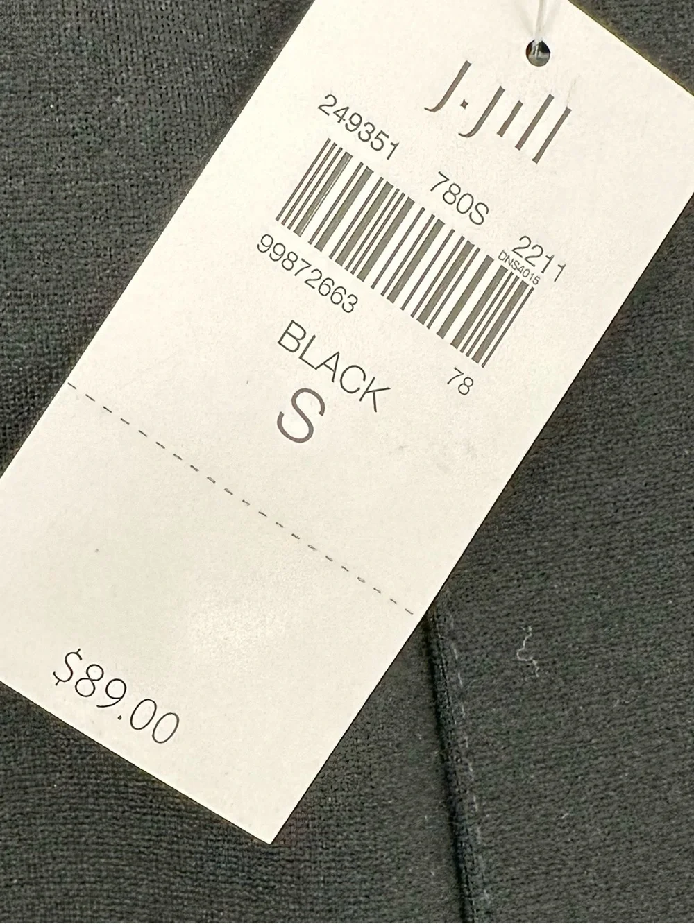 J.Jill Black Ponte Slim Leg Trouser Pants size S NWT
